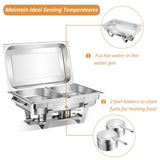 2 件装不锈钢全尺寸火锅 2 Packs Stainless Steel Full-Size Chafing Dish