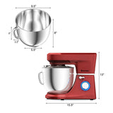 7.5 夸脱倾斜头立式搅拌机带面团钩-红色 7.5 Qt Tilt-Head Stand Mixer with Dough Hook-Red