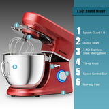 7.5 夸脱倾斜头立式搅拌机带面团钩-红色 7.5 Qt Tilt-Head Stand Mixer with Dough Hook-Red