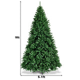 9 英尺铰接优质人造 PVC 圣诞树，带实心金属支架 9 Feet Hinged Premium Artificial PVC Christmas Tree with Solid Metal Stand