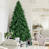 9 英尺铰接优质人造 PVC 圣诞树，带实心金属支架 9 Feet Hinged Premium Artificial PVC Christmas Tree with Solid Metal Stand