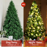 9 英尺铰接优质人造 PVC 圣诞树，带实心金属支架 9 Feet Hinged Premium Artificial PVC Christmas Tree with Solid Metal Stand