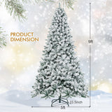 9 英尺人造圣诞树，带优质雪绒铰链 9 Feet Artificial Christmas Tree with Premium Snow Flocked Hinged