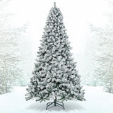 9 英尺人造圣诞树，带优质雪绒铰链 9 Feet Artificial Christmas Tree with Premium Snow Flocked Hinged