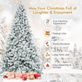 9 英尺人造圣诞树，带优质雪绒铰链 9 Feet Artificial Christmas Tree with Premium Snow Flocked Hinged