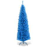 6 英尺不发光铅笔细长树人造圣诞树 6 Feet Unlit Pencil Slim Tree Artificial Christmas Tree