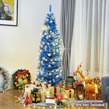 6 英尺不发光铅笔细长树人造圣诞树 6 Feet Unlit Pencil Slim Tree Artificial Christmas Tree