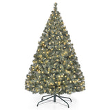 4.5 英尺 PVC 预亮人造铰链圣诞树 4.5 Feet PVC Pre-lit Artificial Hinged Christmas Tree