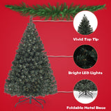 4.5 英尺 PVC 预亮人造铰链圣诞树 4.5 Feet PVC Pre-lit Artificial Hinged Christmas Tree