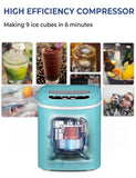 迷你便携式紧凑型电动制冰机-绿色 Mini Portable Compact Electric Ice Maker Machine-Green