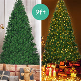 9 英尺预亮 PVC 人造圣诞树，带 700 个 LED 灯 9 Feet Pre-Lit PVC Artificial Christmas Tree with 700 LED Lights