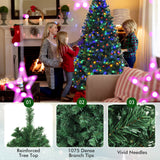 7.5 英尺预亮人造云杉圣诞树，配有 550 盏节日彩灯 7.5 Feet Pre-Lit Artificial Spruce Christmas Tree with 550 Multicolor Lights for Festival