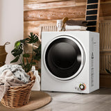 1.5 铜 .ft 干衣机带不锈钢壁挂式 - 白色 1.5 Cu .ft Clothes Dryer with with Stainless Steel Wall Mount-White