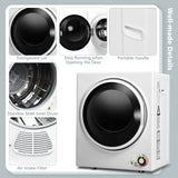 1.5 铜 .ft 干衣机带不锈钢壁挂式 - 白色 1.5 Cu .ft Clothes Dryer with with Stainless Steel Wall Mount-White