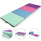 4 英尺 x 10 英尺厚折叠面板体操垫-多色 4 Feet x 10 Feet Thick Folding Panel Gymnastics Mat-Multiolor