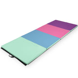 4 英尺 x 10 英尺厚折叠面板体操垫-多色 4 Feet x 10 Feet Thick Folding Panel Gymnastics Mat-Multiolor