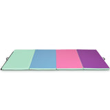 4 英尺 x 10 英尺厚折叠面板体操垫-多色 4 Feet x 10 Feet Thick Folding Panel Gymnastics Mat-Multiolor