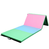 4 英尺 x 10 英尺厚折叠面板体操垫-多色 4 Feet x 10 Feet Thick Folding Panel Gymnastics Mat-Multiolor