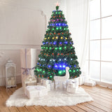 5/6/7 英尺多色人造圣诞树带 LED 灯和金属支架 - 7 英尺 5/6/7 Feet Multicolor Artificial Christmas Tree with LED Light and Metal Stand-7 Feet