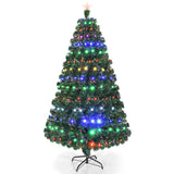 5/6/7 英尺多色人造圣诞树带 LED 灯和金属支架 - 7 英尺 5/6/7 Feet Multicolor Artificial Christmas Tree with LED Light and Metal Stand-7 Feet