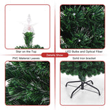 5/6/7 英尺多色人造圣诞树带 LED 灯和金属支架 - 7 英尺 5/6/7 Feet Multicolor Artificial Christmas Tree with LED Light and Metal Stand-7 Feet