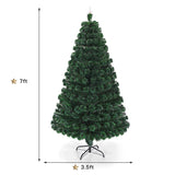 5/6/7 英尺多色人造圣诞树带 LED 灯和金属支架 - 7 英尺 5/6/7 Feet Multicolor Artificial Christmas Tree with LED Light and Metal Stand-7 Feet