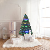 5英尺/6英尺/7英尺多色LED光纤人造圣诞树-5英尺 5 Feet/6 Feet/7 Feet Multicolor LED Fiber Optic Artificial Christmas Tree-5 Feet