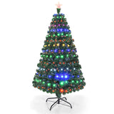 5英尺/6英尺/7英尺多色LED光纤人造圣诞树-5英尺 5 Feet/6 Feet/7 Feet Multicolor LED Fiber Optic Artificial Christmas Tree-5 Feet