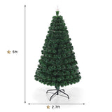 5英尺/6英尺/7英尺多色LED光纤人造圣诞树-5英尺 5 Feet/6 Feet/7 Feet Multicolor LED Fiber Optic Artificial Christmas Tree-5 Feet