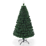 5英尺/6英尺/7英尺多色LED光纤人造圣诞树-5英尺 5 Feet/6 Feet/7 Feet Multicolor LED Fiber Optic Artificial Christmas Tree-5 Feet