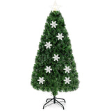 4 / 5 / 6 英尺 LED 光学人造雪花圣诞树 4 / 5 / 6 Feet LED Optic Artificial Christmas Tree with Snowflakes