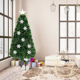 4 / 5 / 6 英尺 LED 光学人造雪花圣诞树 4 / 5 / 6 Feet LED Optic Artificial Christmas Tree with Snowflakes