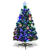 4 / 5 / 6 英尺 LED 光学人造雪花圣诞树 4 / 5 / 6 Feet LED Optic Artificial Christmas Tree with Snowflakes