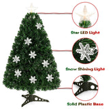 4 / 5 / 6 英尺 LED 光学人造雪花圣诞树 4 / 5 / 6 Feet LED Optic Artificial Christmas Tree with Snowflakes