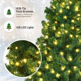 8 英尺 PVC 人造圣诞树，带 LED 灯 - 8 英尺 8 Feet PVC Artificial Christmas Tree with LED Lights-8 ft