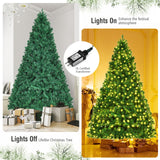 8 英尺 PVC 人造圣诞树，带 LED 灯 - 8 英尺 8 Feet PVC Artificial Christmas Tree with LED Lights-8 ft