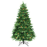 带 LED 灯和松果的人造圣诞树 - 7' Artificial Christmas Tree with LED Lights and Pine Cones-7'