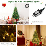 带 LED 灯和松果的人造圣诞树 - 7' Artificial Christmas Tree with LED Lights and Pine Cones-7'