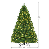 7 英尺 PVC 人造圣诞树，带 LED 灯 - 7 英尺 7 Feet PVC Artificial Christmas Tree with LED Lights-7 ft