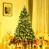 7 英尺 PVC 人造圣诞树，带 LED 灯 - 7 英尺 7 Feet PVC Artificial Christmas Tree with LED Lights-7 ft