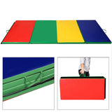 4 英尺 x 10 英尺厚折叠面板体操垫-深多色 4 Feet x 10 Feet Thick Folding Panel Gymnastics Mat-Deep Multicolor