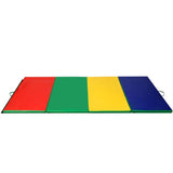 4 英尺 x 10 英尺厚折叠面板体操垫-深多色 4 Feet x 10 Feet Thick Folding Panel Gymnastics Mat-Deep Multicolor