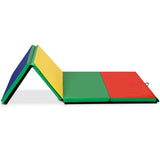 4 英尺 x 10 英尺厚折叠面板体操垫-深多色 4 Feet x 10 Feet Thick Folding Panel Gymnastics Mat-Deep Multicolor