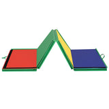 4 英尺 x 10 英尺厚折叠面板体操垫-深多色 4 Feet x 10 Feet Thick Folding Panel Gymnastics Mat-Deep Multicolor