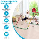 儿童折叠单杠4档可调-多色 Kids Folding Horizontal Bar with 4 Adjustable Heights-Multicolor