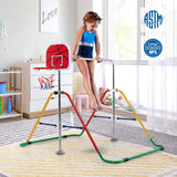 儿童折叠单杠4档可调-多色 Kids Folding Horizontal Bar with 4 Adjustable Heights-Multicolor