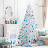 7 英尺白色圣诞树，带实心金属支架 - 7 英尺 7 ft White Christmas Tree with Solid Metal Stand-7 ft