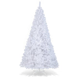 8 英尺白色圣诞树，带实心金属支架 - 8 英尺 8 ft White Christmas Tree with Solid Metal Stand-8 ft