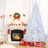 8 英尺白色圣诞树，带实心金属支架 - 8 英尺 8 ft White Christmas Tree with Solid Metal Stand-8 ft