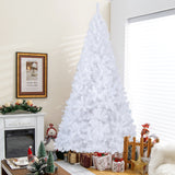 8 英尺白色圣诞树，带实心金属支架 - 8 英尺 8 ft White Christmas Tree with Solid Metal Stand-8 ft